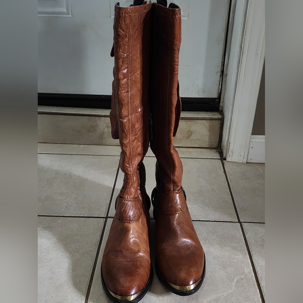 Sam Edelman Brown Leather Knee-High Boots